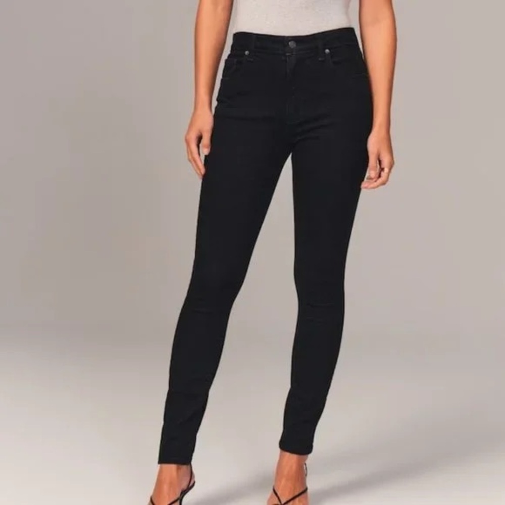 NWT! Abercrombie & Fitch Simone High Rise Super Skinny Black Jeans Size 25 | 0s